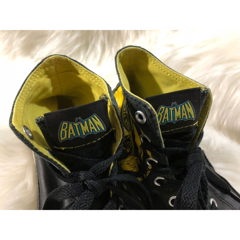 Converse US Size 3 All Star Batman High Top Youth Sneakers Black Yellow Unisex - Picture 7 of 7